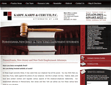 Tablet Screenshot of karpf-law.com